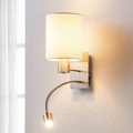Stoffwandlampe Shajan mit LED-Leselicht