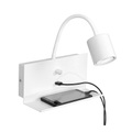 Wandstrahler Modo mit Ablage und USB-Port, weiß