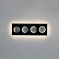 LED-Wandleuchte Fasi Della Luna, schwarz/silber