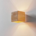 SOLLUX, Wandleuchte Ara als Würfel aus Holz