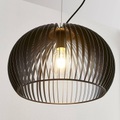 Lampenwelt.com, Pendellampe Jusra aus schwarzem Metall, 1-fl.
