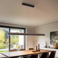 Rothfels Keijo LED-Hängelampe schwarz/nuss 143 cm