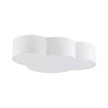 Deckenleuchte Cloud aus Textil, Länge 62 cm, weiß