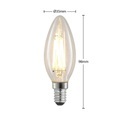 LED-Lampe E14 4W 2.700K Kerze, Filament, dimmbar
