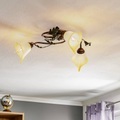 Deckenlampe Quercia 3-flammig creme/bronze/grün