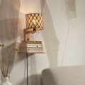 GOOD & MOJO Java Wandlampe, Ablage, natur/schwarz