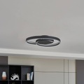 LINDBY, Lindby Erlinik LED-Deckenleuchte, stepdim, schwarz