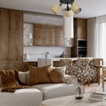 LUMINEX, Deckenlampe Adeline Juteschirme 3-fl. rund