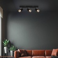 Deckenspot Plek GU10 schwarz/silber dreiflammig