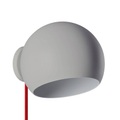 Nyta Tilt Globe Wall Short, Kabel rot, grau
