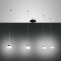 LED-Pendelleuchte Arabella, vierflammig, weiß