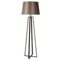Rostbraune Stehleuchte Coffee Lamp mit Stoffschirm