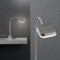 LED-Tischleuchte Tobias, nickel-matt
