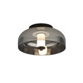 LED-Deckenleuchte Frisbee mit Glasschirm
