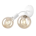 Fassungs-Wandlampe Go, zweiflammig, weiß