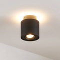 Arcchio Walisa LED-Deckenlampe, rund, schwarz