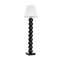 Textil-Stehlampe Fulda, Schirm weiß, Fuß schwarz