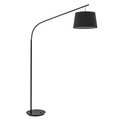 Bogenlampe Daddy mit Textilschirm, schwarz