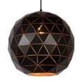 Schwarze Pendellampe Otona aus Metall