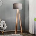 Rothfels Arim Tripod-Stehlampe Buche Chintz grafit