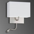 Knapstein, Chintz-Wandleuchte Mikola mit LED-Lesearm