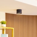 Lindby Nivoria LED-Strahler, Ø 12 cm, sandschwarz