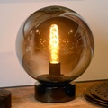 Glas-Tischleuchte Jorit in Kugelform, 25 cm