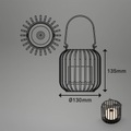 Briloner, LED-Akku-Tischleuchte 7279 IP44 Metallkorb schwarz