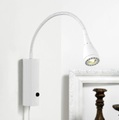 LED-Wandleuchte Mento mit Flexarm, weiß