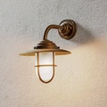 Moretti, Außenwandleuchte Antique mit Gitter, Glas matt