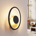 Lindby Feival LED-Wandleuchte, schwarz-gold