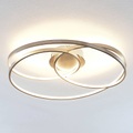 Lindby Ronka LED-Deckenleuchte, nickel satiniert
