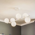 EULUNA, Deckenlampe Kabo,1 Arm, weiß, sechsflammig