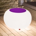 Moree, Bubble Outdoor Tisch, E27-Lampe, Filz violett
