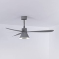 Deckenventilator Amelia Cone, LED-Leuchte, grau