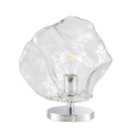 Lucande Valina Tischleuchte aus Glas, Eisoptik