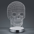Lichtfarbe umschaltbar - LED-Tischleuchte Skull