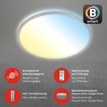 LED-Deckenlampe Ivy S, dimmbar, CCT, weiß/chrom