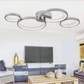 Searchlight, Ringförmige LED-Deckenleuchte Solexa in Chromoptik