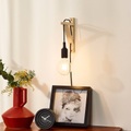 Lucide, Holz-Wandleuchte Fix, Fassung schwarz