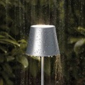 LED-Akku-Tischlampe Nuindie mini 25cm silberfarben