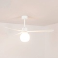 Deckenventilator Amelia Ball, LED-Leuchte, weiß
