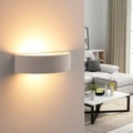 Halbrunde Gips-Wandlampe Aurel, Easydim-LED-Lampe