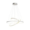 LED-Pendellampe Ezana aus drei Ringen, nickel