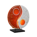 Woru, Tischleuchte Ying Yang Glas-Mosaik orange/weiß