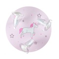 Deckenleuchte Einhorn in Rosé mit drei Strahlern