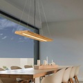 LED-Hängeleuchte Brad aus Holz