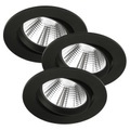 Nordlux Freemont 47580103 LED-Einbauleuchte 3er Set EEK: LED (A++ - E) 16.5 W Warm-Weiß Schwarz