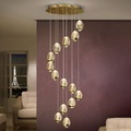 Pendelleuchte Rocio 14-flg. mit Fernbedienung gold