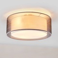 Lampenwelt.com, Stoff-Deckenlampe Nica in Grau